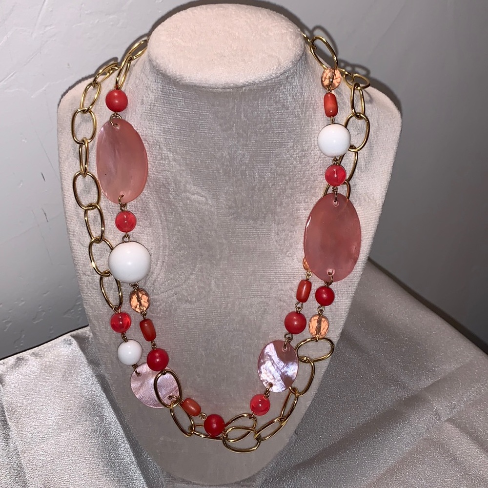 Corral White and Gold necklace from charming Charlie